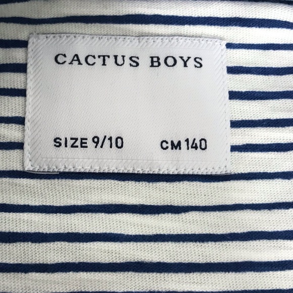 NWT Cactus Boys Green & White Striped T-Shirt - Picture 8 of 9